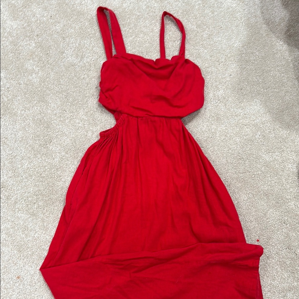 a new day Bright Red Maxi Dress with Double Straps